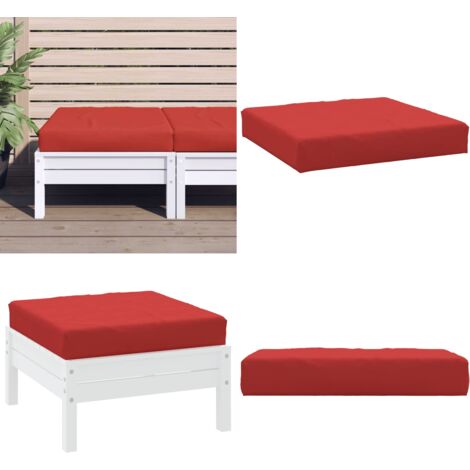 Cojín para sofá de palets tela Oxford rojo 60x60x9,5 cm - Cojín exterior - Cojín de jardín