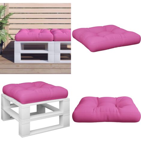 Cojín para sofá de palets tela rosa 60x60x12 cm - Cojín exterior - Cojín de jardín