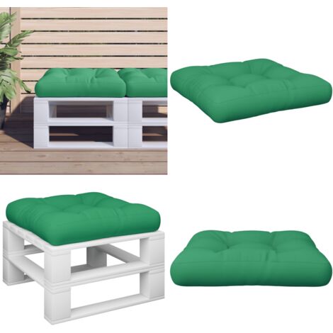 Cojín para sofá de palets tela verde 60x60x12 cm - Cojín exterior - Cojín verde