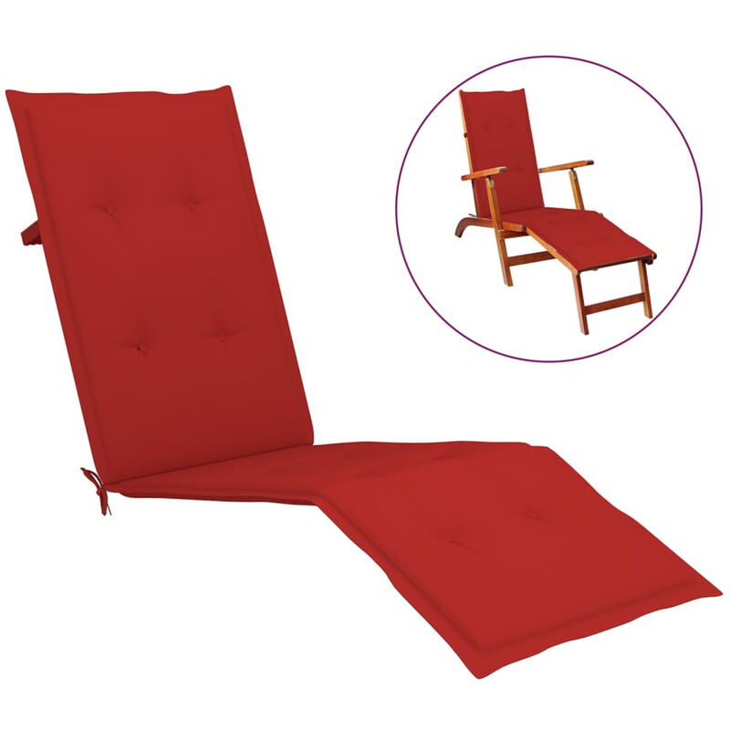 

Cojin para tumbona rojo (75+105)x50x4 cm
