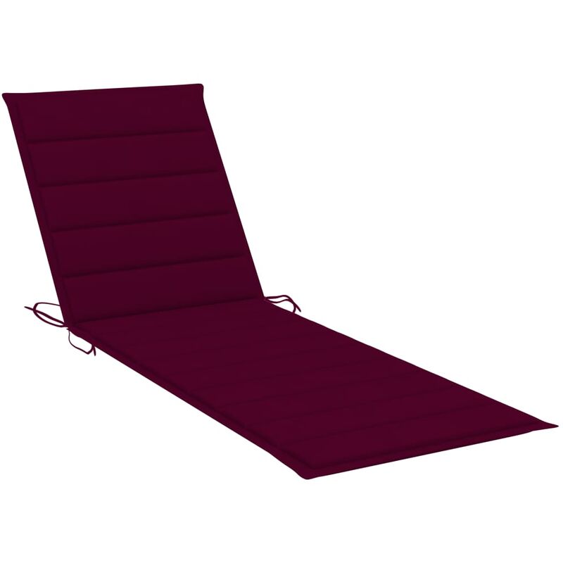 

Cojín para tumbona tela color vino tinto 200x60x4 cm