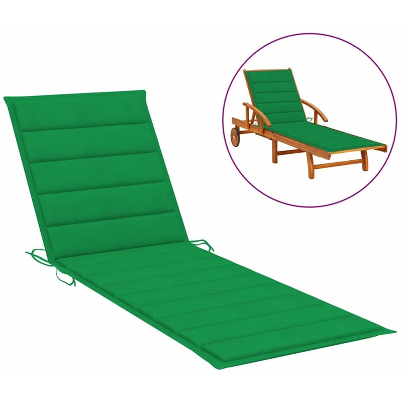 

Cojin para tumbona tela verde 200x50x4 cm