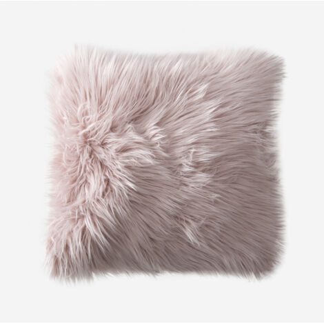 COJIN PELO LARGO SUAVE ROSA 60x60CM