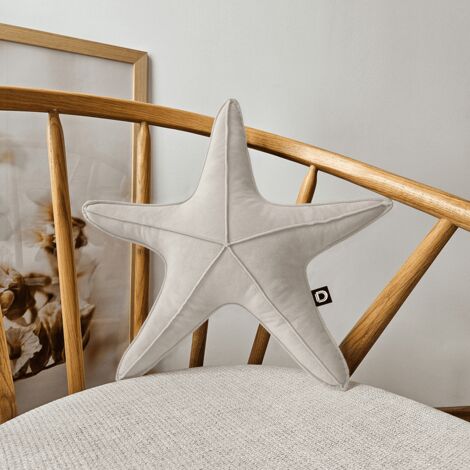 Cojín pequeño de estrella de mar TERCIOPELO VE2210 beige