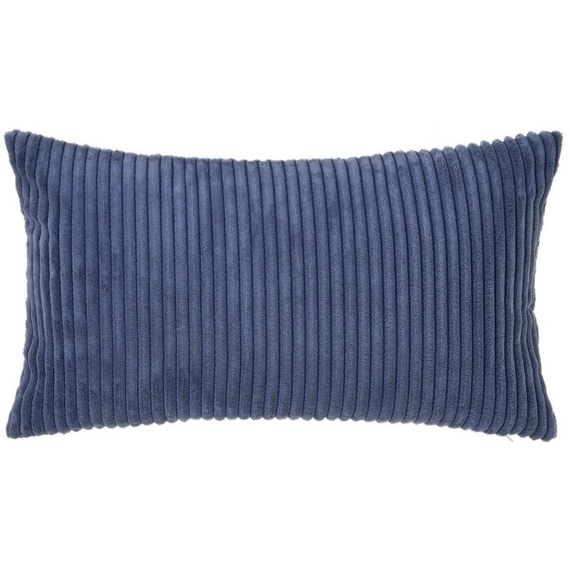 

Lolahome - Cojín rectangular azul marino de pana de 50x30 cm