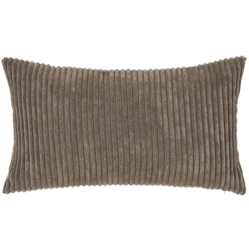 

Lolahome - Cojín rectangular gris de pana de 50x30 cm