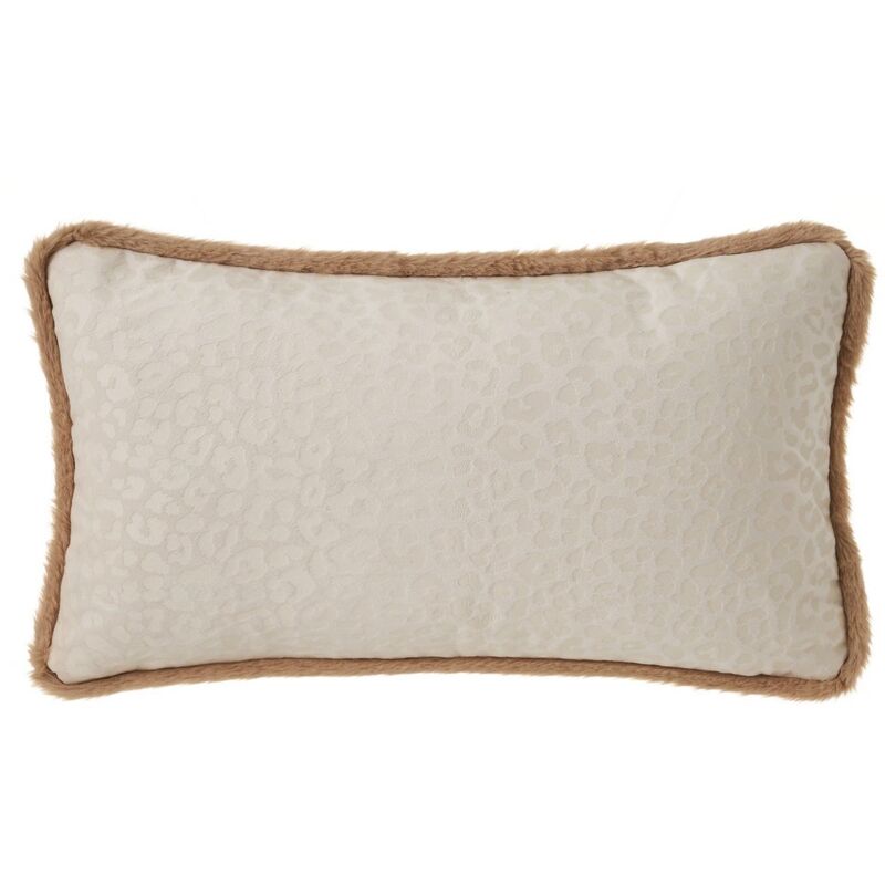 

Cojín rectangular leopardo beige y marrón de terciopelo de 50x30 cm