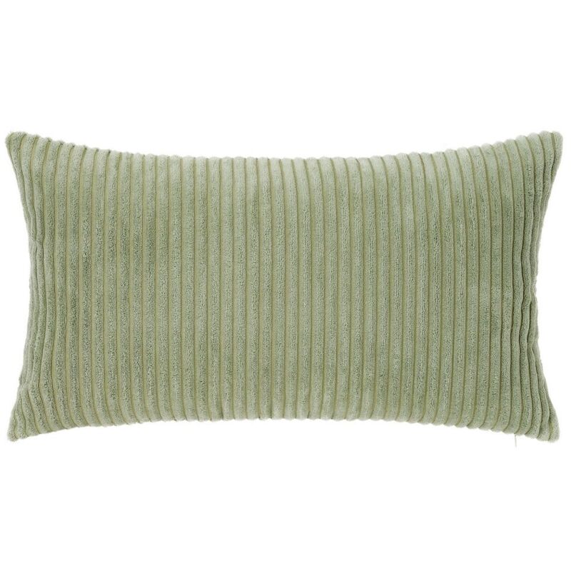 

Lolahome - Cojín rectangular verde de pana de 50x30 cm