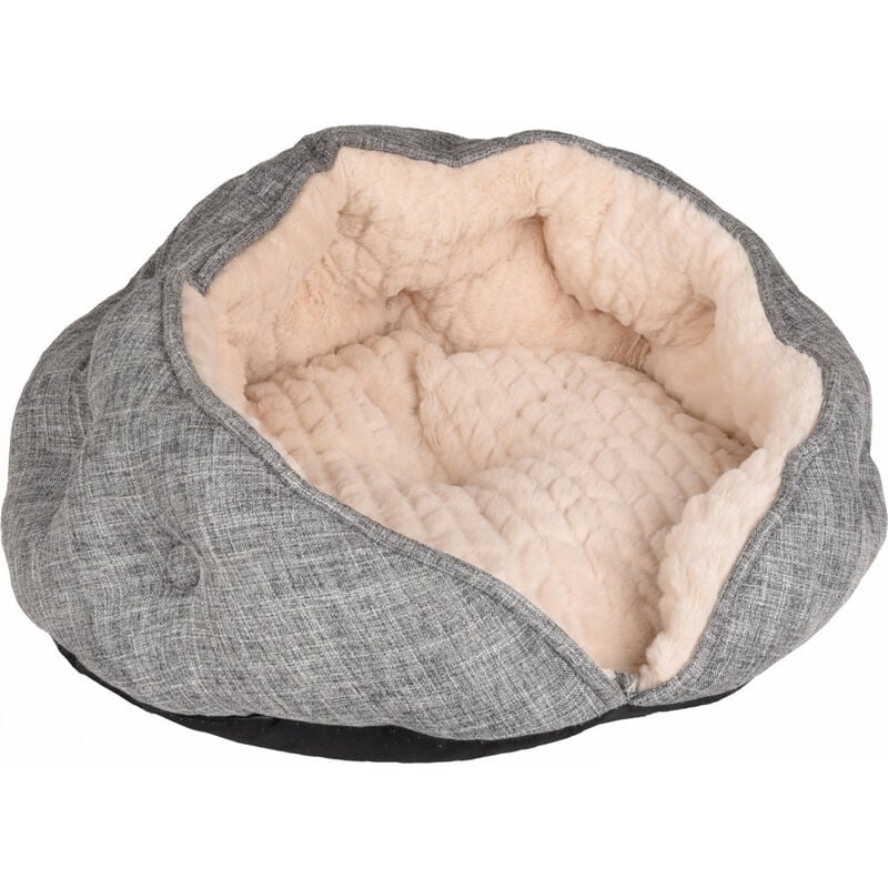 

Cojín redondo ø 45 x 24 cm. ZUPO. gris y beige. para gatos