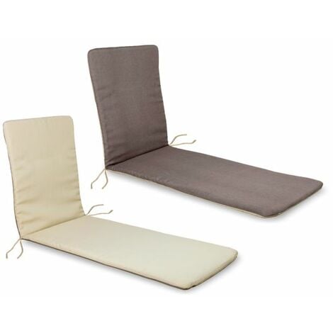 Cojín reversible de tumbona Taupe - Beige 57cm (ancho) x 3cm (alto)