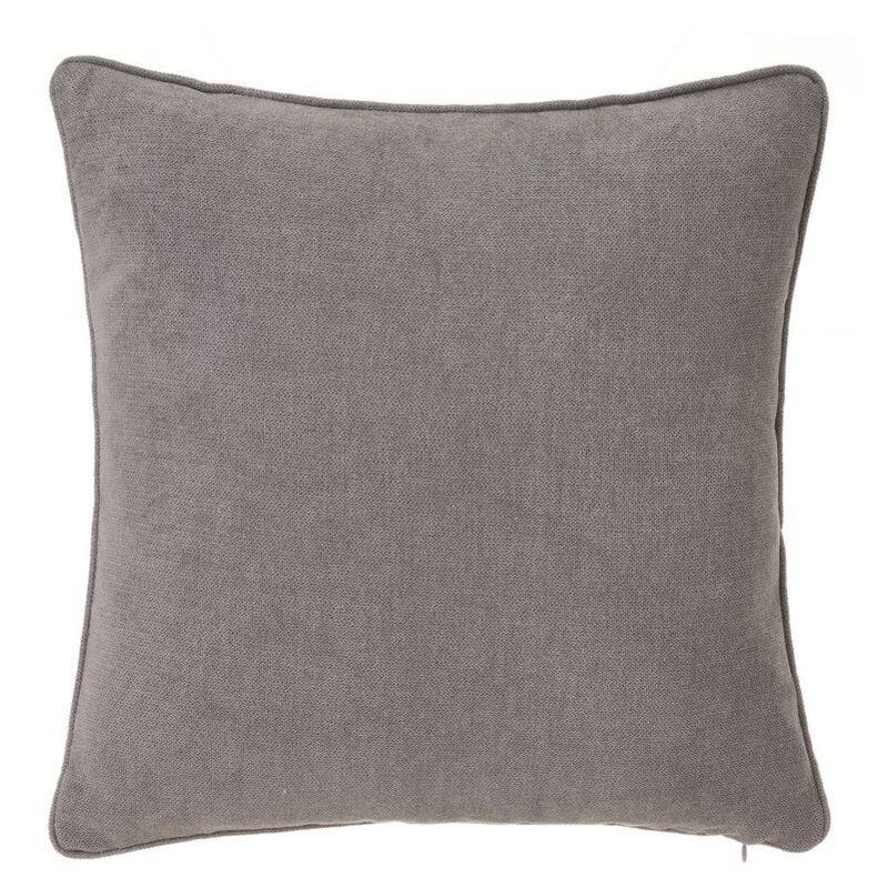 

Lolahome - Cojín ribete gris de tela de poliéster de 45x45 cm