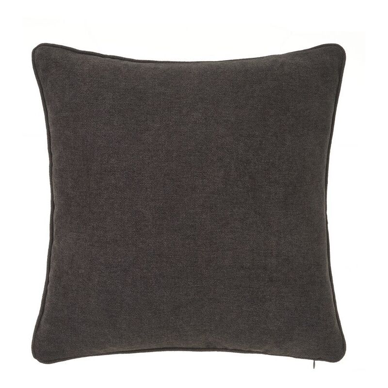 

Lolahome - Cojín ribete gris oscuro de tela de poliéster de 45x45 cm