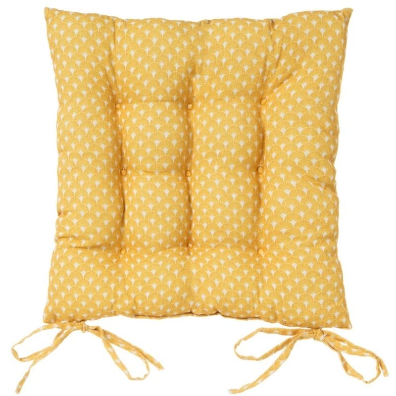 

Cojín silla acolchado mostaza exótico de algodón y poliéster de 40x40 cm