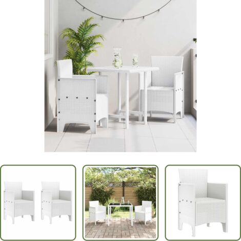 Cojín -  Silla de Jardín con cojín 2 pcs 53 x 49 x 85 cm Polipropileno