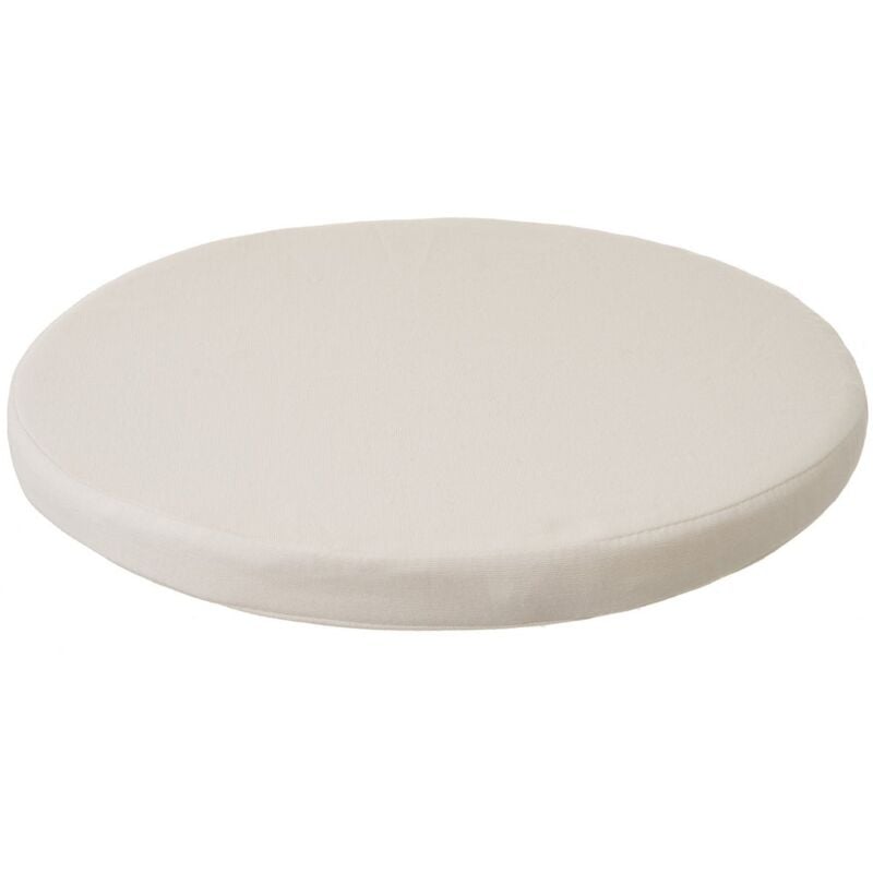 

Cojín silla redondo beige de algodón y poliéster de Ø 39x3cm