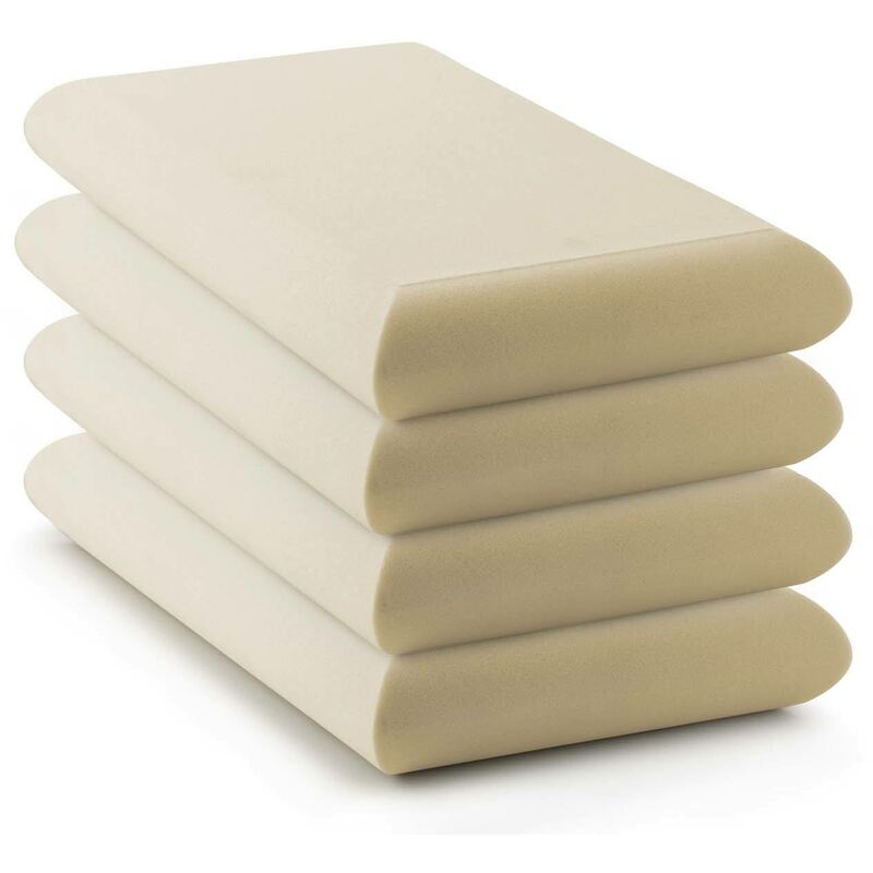 

4 cojines de jabón Soft Dream en espuma viscoelástica 100% suave Made in Italy, beige, doble