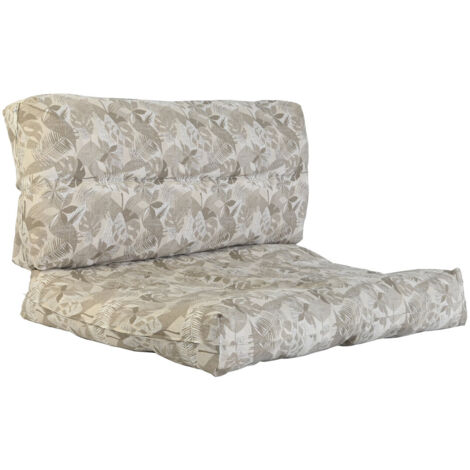 Cojin Suelo Set 2 Algodon 120X80X16 Hojas