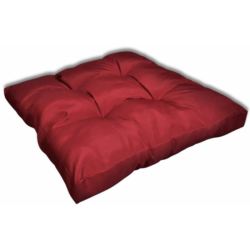 

Cojin de asiento tapizado rojo tinto 80x80x10 cm