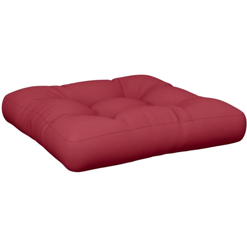 

Cojín de Asiento Tapizado Vino Tinto 60x60x10 cm - Rojo - Vidaxl
