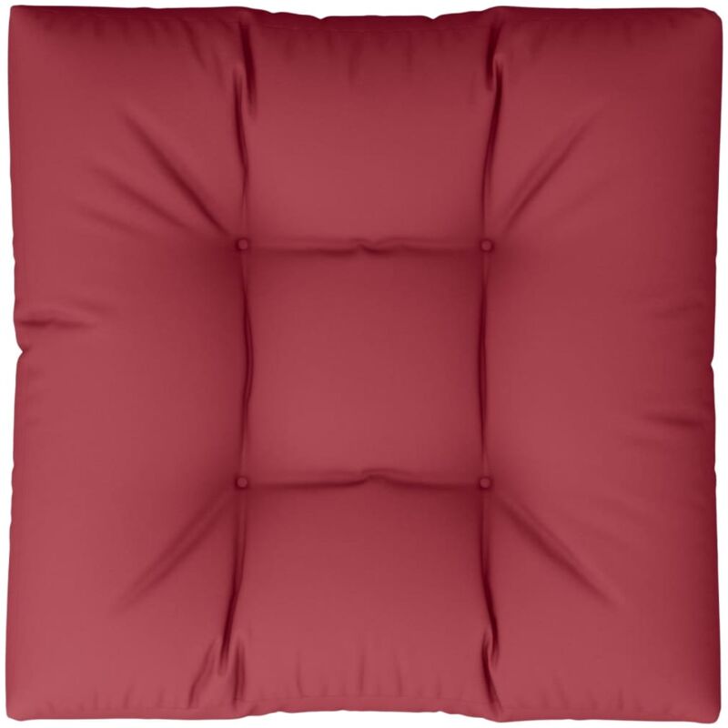 

vidaXL Cojín de Asiento Tapizado Vino Tinto 80x80x10 cm - Rojo