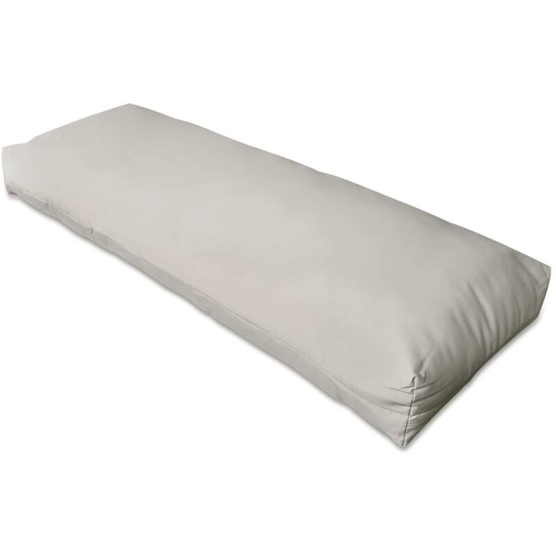 

vidaXL Cojín de Respaldo Tapizado Blanco Arena 120x40x10 cm - Blanco