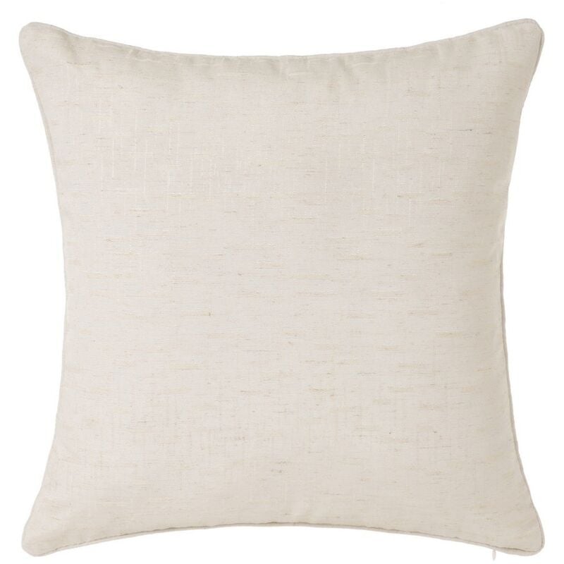 

Cojín textura beige de poliéster y lino de 45x45 cm