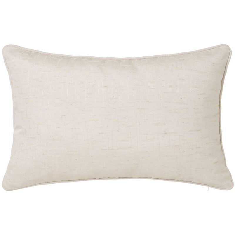 

Cojín textura beige de poliéster y lino de 50x33 cm