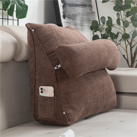 Cojín triangular para cama, sillón de noche, soporte lumbar, sillón, silla de oficina, lectura, sala de estar y decoración del hogar.
