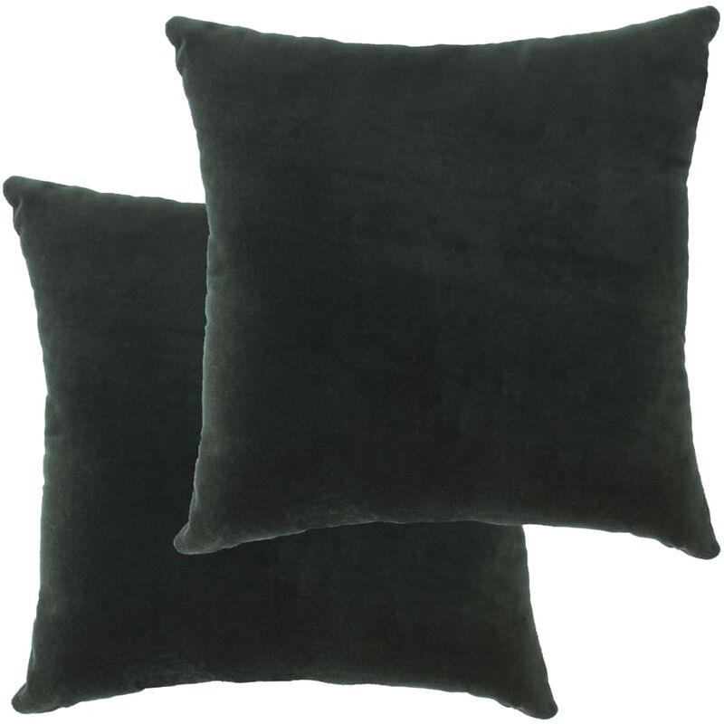 

Cojines 2 unidades terciopelo de algodón verde 45x45 cm
