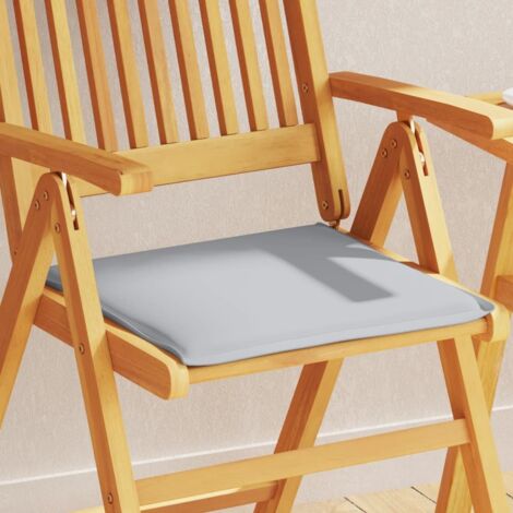 Cojines asiento de jardín cuadrados 4 uds gris claro 45x45x2 cm vidaXL