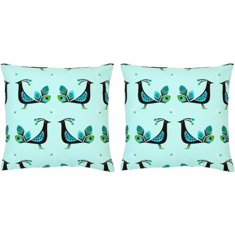 

Happyshopping - Cojines con estampado 2 unidades algodon multicolor 40x40 cm