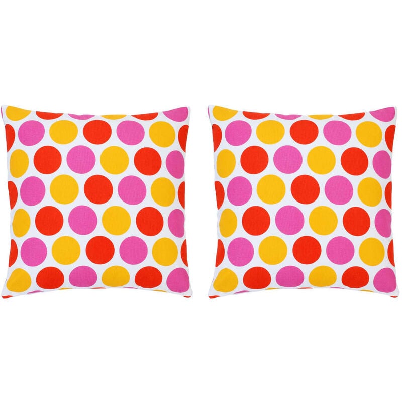 

Happyshopping - Cojines con estampado 2 unidades algodon multicolor 40x40 cm