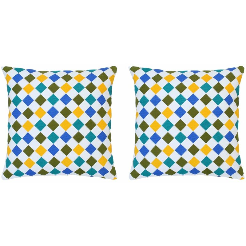 

Cojines con estampado 2 unidades algodón multicolor 40x40 cm