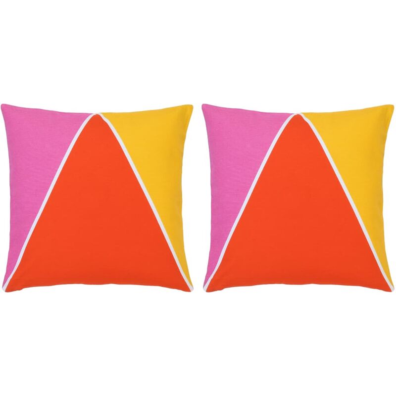 

Cojines con estampado 2 unidades algodón multicolor 40x40 cm