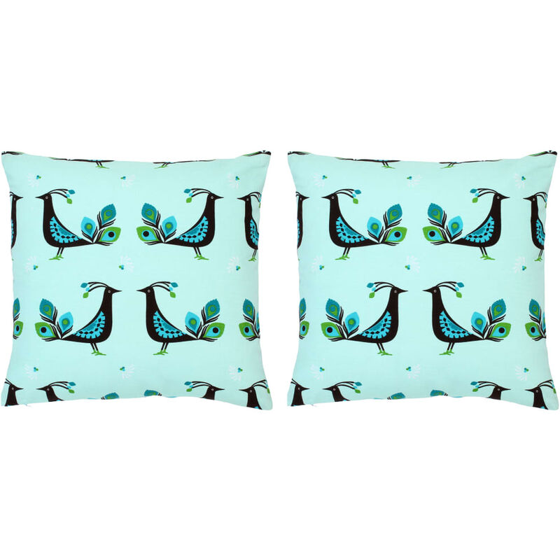 

vidaXL Cojines con estampado 2 unidades algodón multicolor 40x40 cm - Multicolor