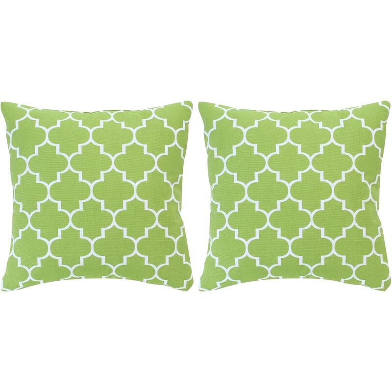 

Happyshopping - Cojines con estampado 2 unidades algodon verde 40x40 cm
