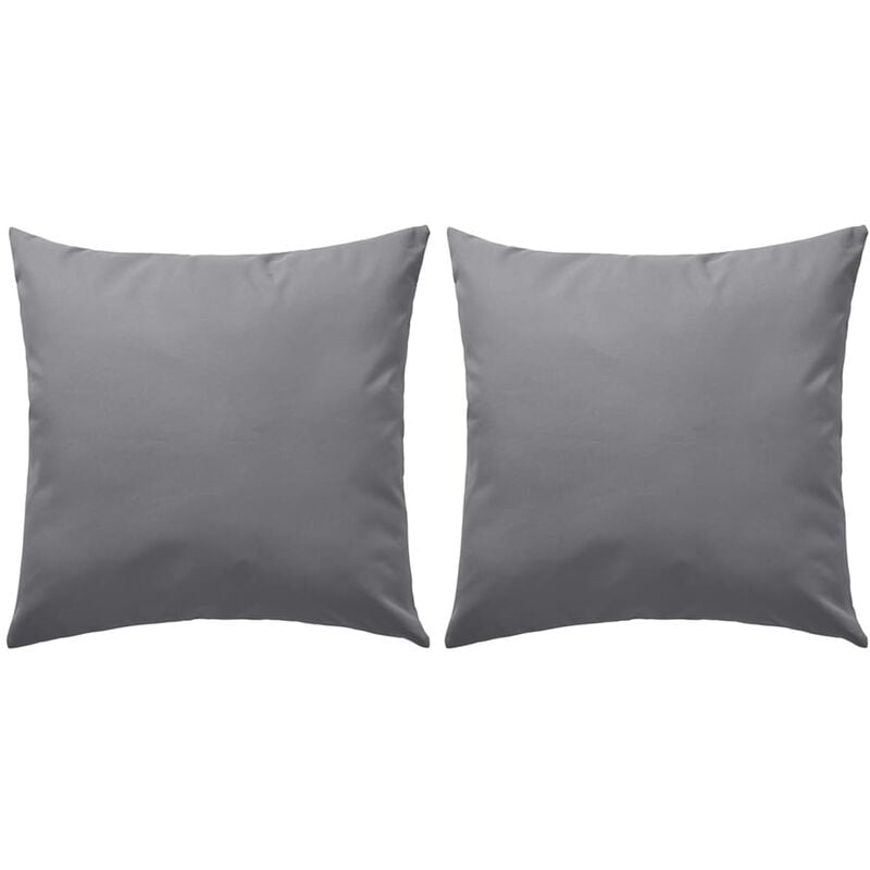 

Cojines de exterior 60x60 cm gris 2 unidades
