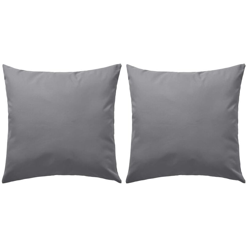 

Cojines de exterior 60x60 cm gris 2 unidades