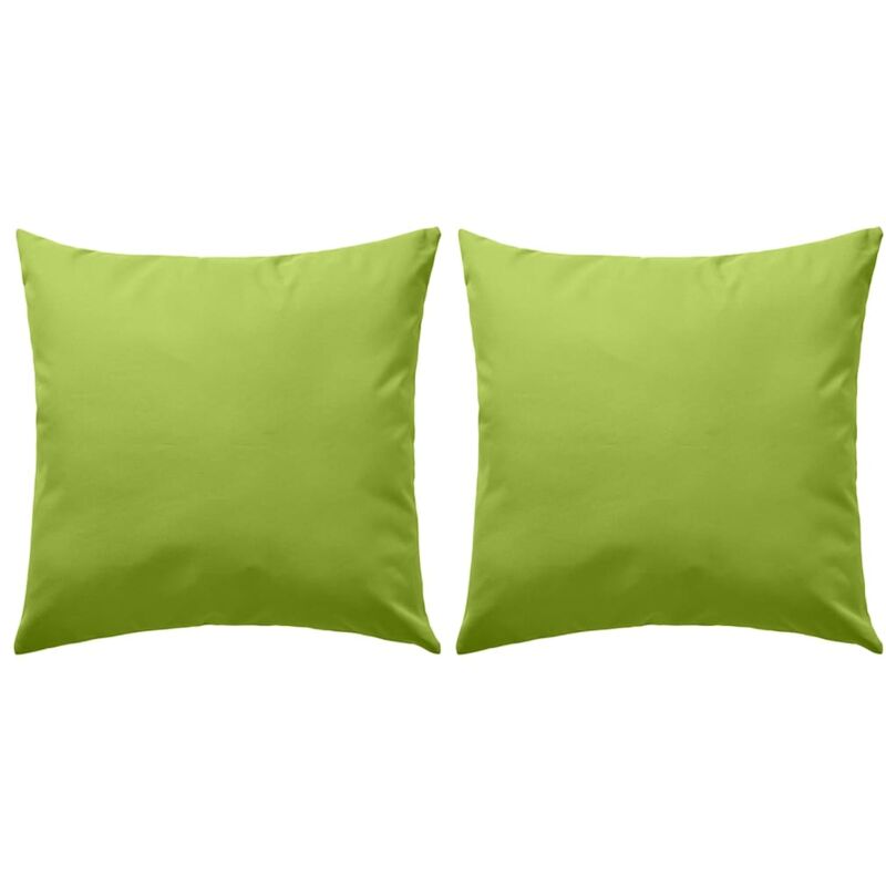 

vidaXL Cojines de exterior 2 unidades 60x60 cm verde manzana - Verde