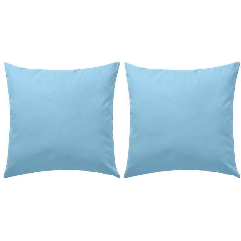 

vidaXL Cojines de exterior 60x60 cm azul claro 2 unidades - Azul