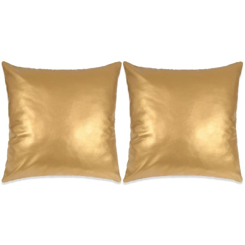 

vidaXL Cojines de poliuretano dorado 45x45 cm 2 unidades - Oro