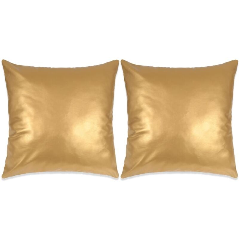 

vidaXL Cojines de polieuretano dorado 60x60 cm 2 unidades - Oro