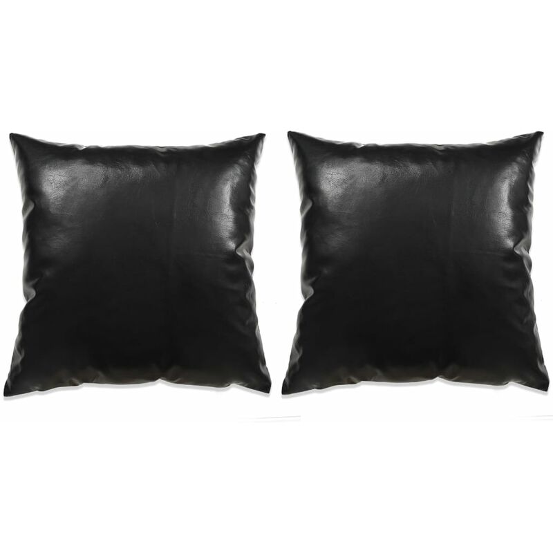 

vidaXL Cojines de poliuretano negros 45x45 cm 2 unidades - Negro