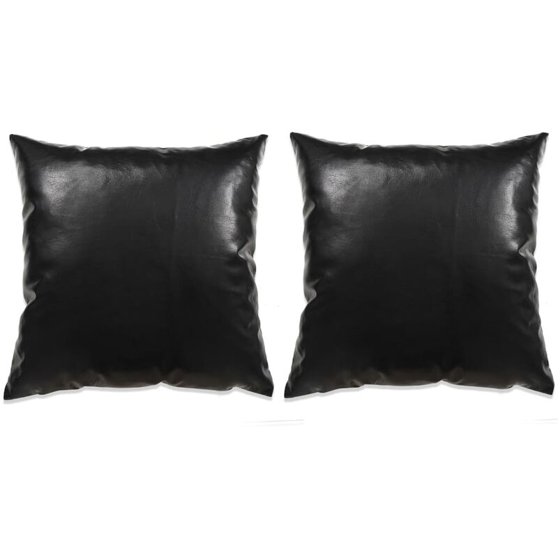 

vidaXL Cojines de polieuretano negro 60x60 cm 2 unidades - Negro