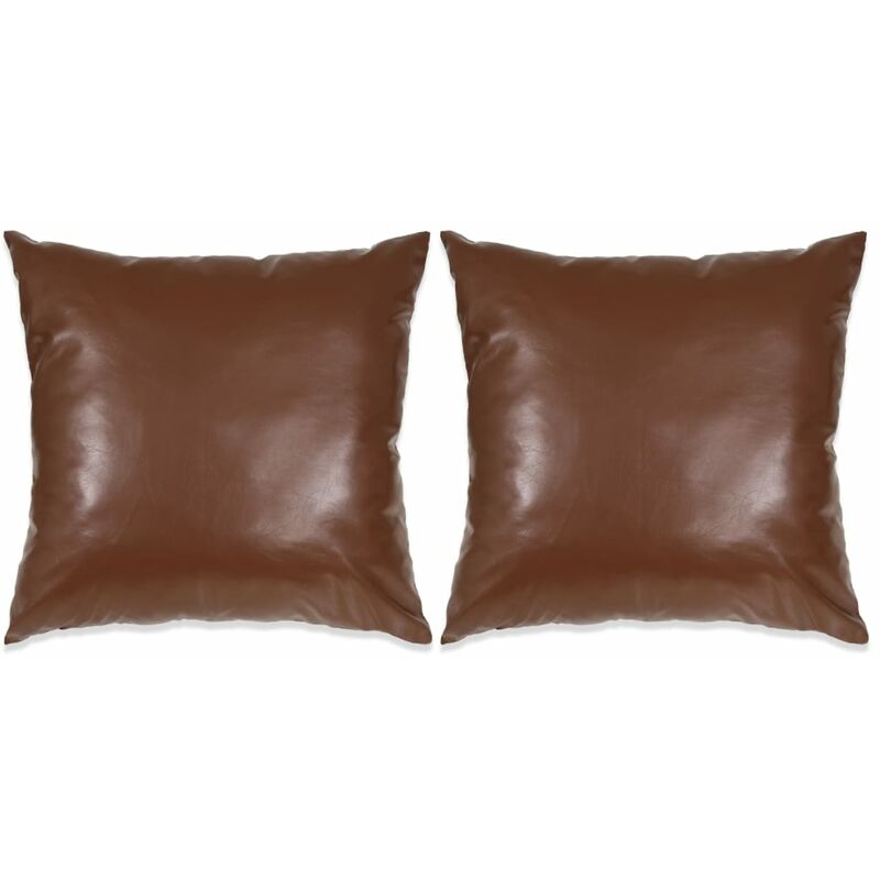 

vidaXL Cojines de poliuretano marrón 45x45 cm 2 unidades - Marrón