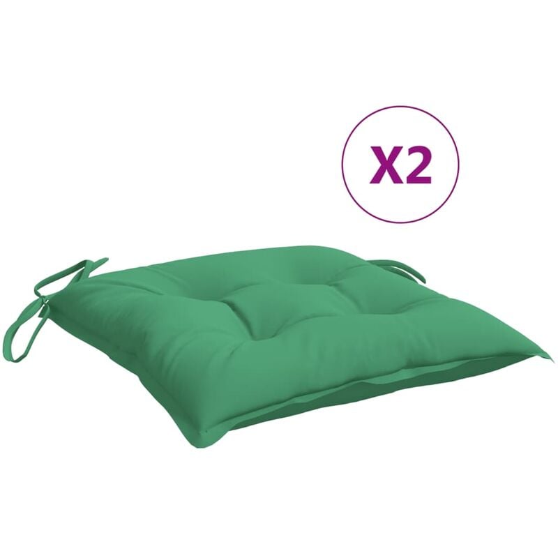 

Cojines de silla 2 unidades verde 50x50x7 cm - Verde