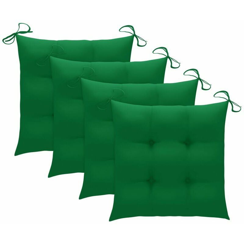 

Cojines de silla 4 unidades verde 50x50x7 cm