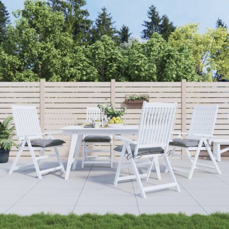 Cojines de silla de jardín 4 uds tela gris 40x40x7 cm vidaXL