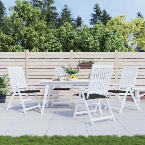 Cojines de silla de jardín 4 uds tela negro 40x40x4 cm vidaXL