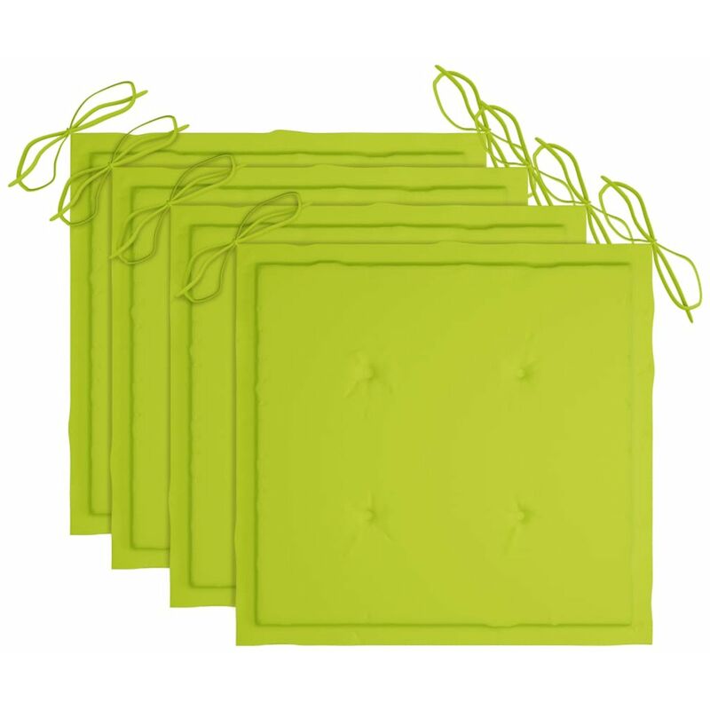 

Cojines de silla de jardin 4 uds tela verde brillante 40x40x4cm